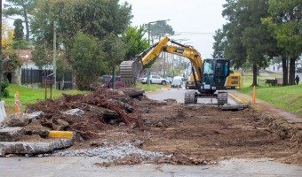 AVANZAN LOS TRABAJOS DE REPARACI�N EN EL BOULEVARD SILVIO GESELL